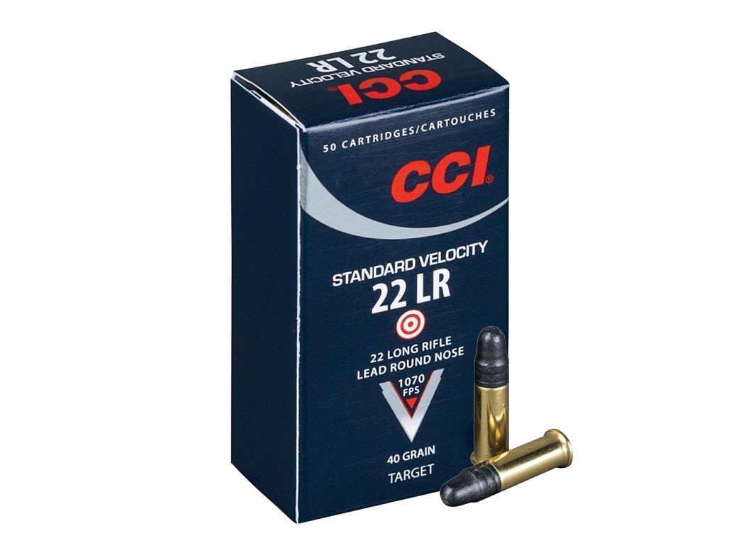 CCI Standard Velocity Ammunition .22 Long Rifle 40 grain Lead Round Nose box of 500
